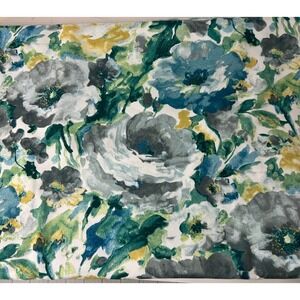 Solarium Lessandra Mist Outdoor Home Fabric Watercolor Floral 54" x 3.5yds New